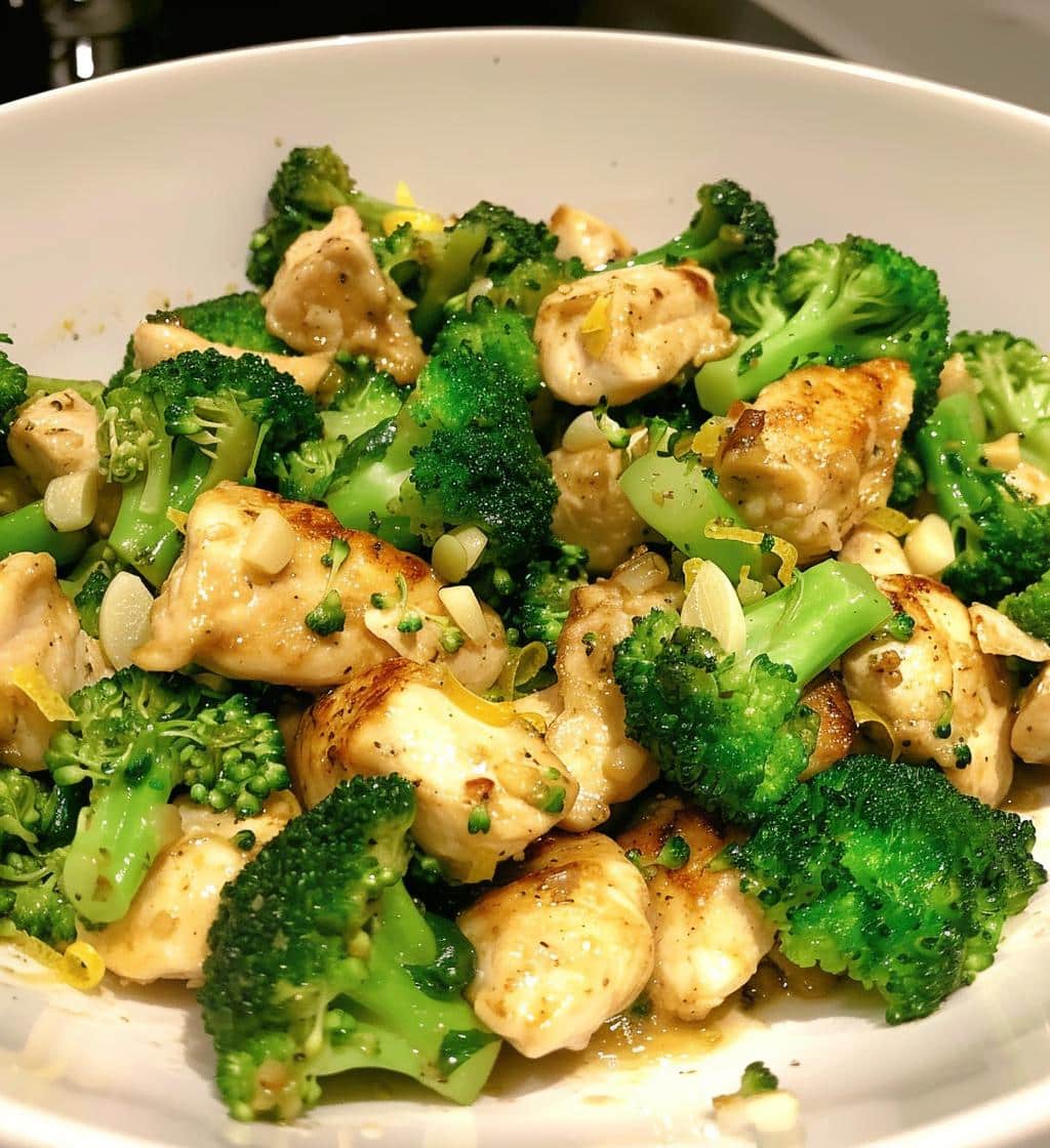 Lemon Garlic Chicken & Broccoli Skillet