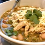 Low-Carb White Chicken Chili (cauliflower base)