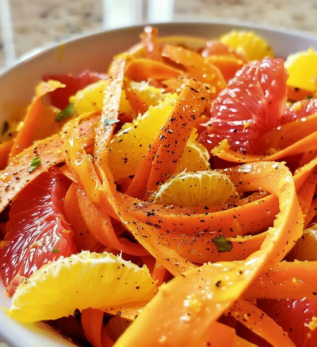 Maple Citrus Carrot Ribbon Salad