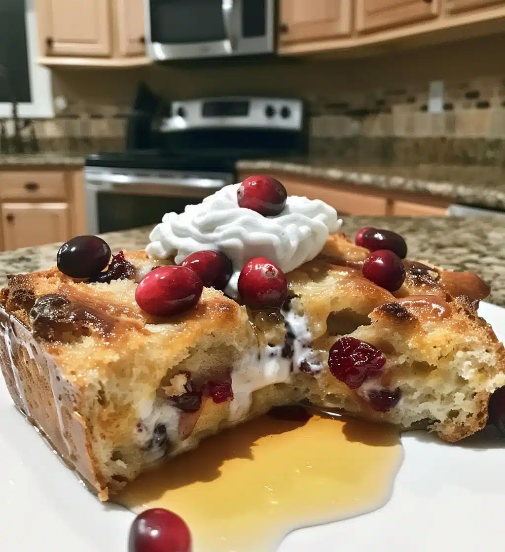 Maple Cranberry Bread Pudding - detail 1
