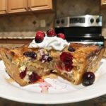 Maple Cranberry Bread Pudding