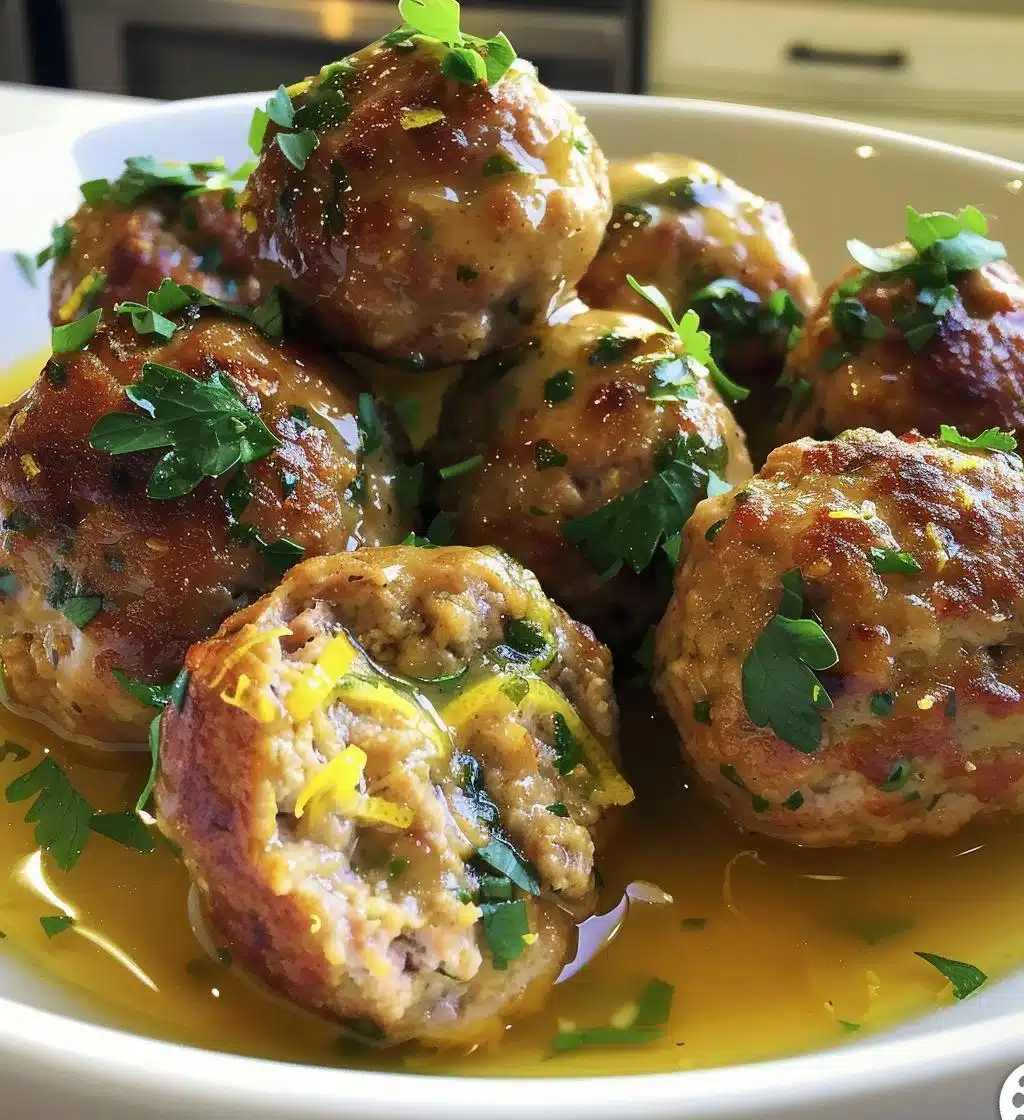 Meatballs In Lemon Sauce (Greek Keftedes) - detail 1