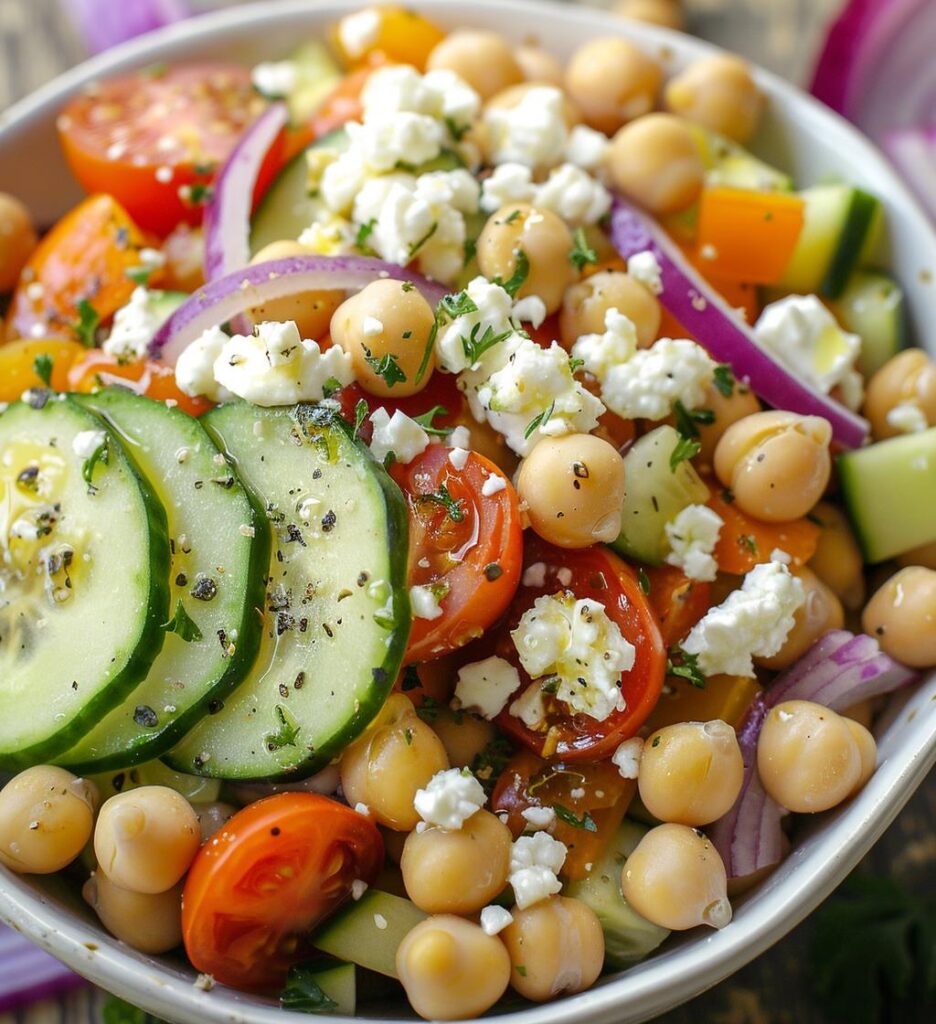 Mediterranean Chickpea Veggie Bowl