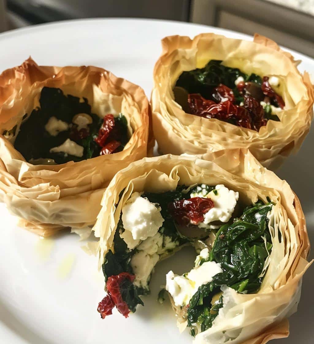Mediterranean Phyllo Cups