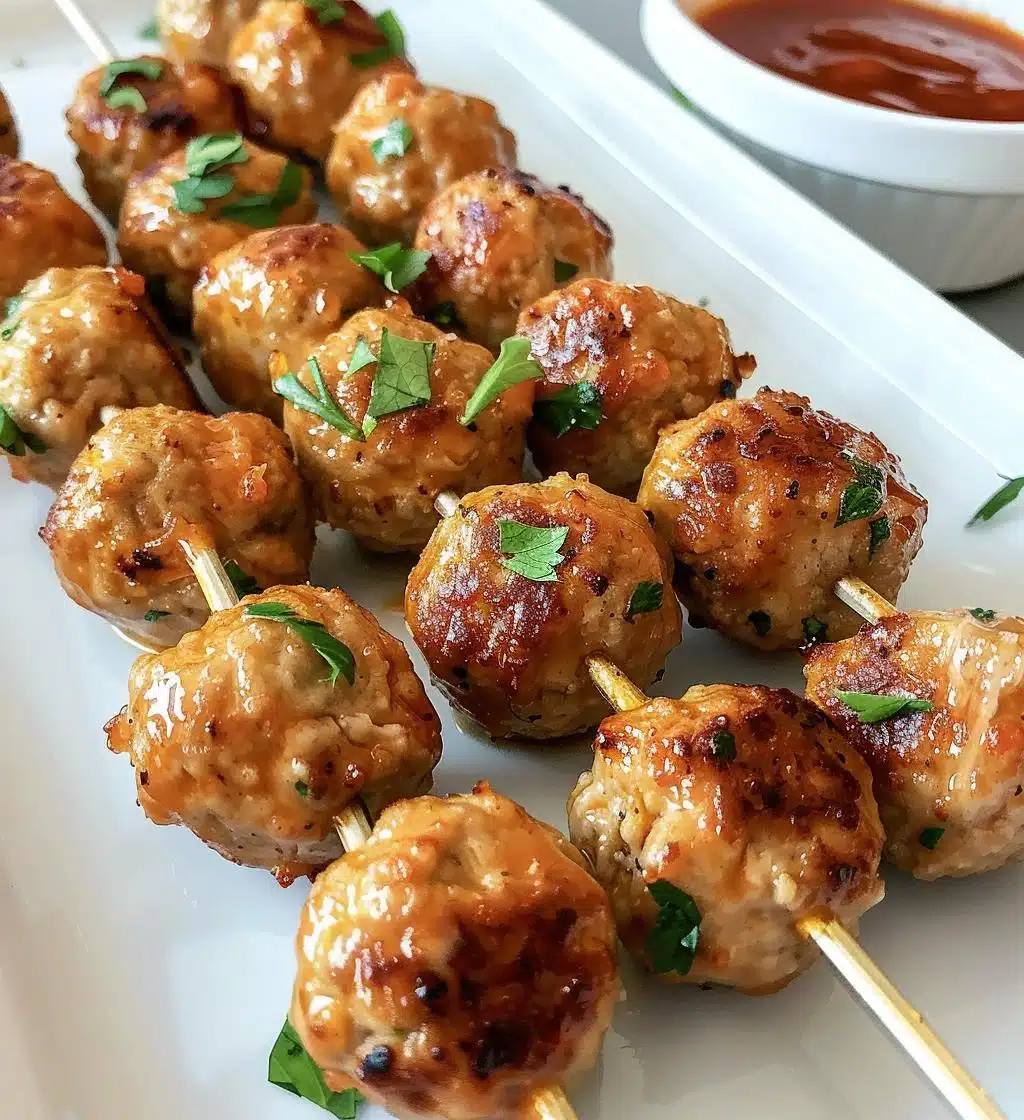 Mini Chicken Meatball Skewers - detail 1