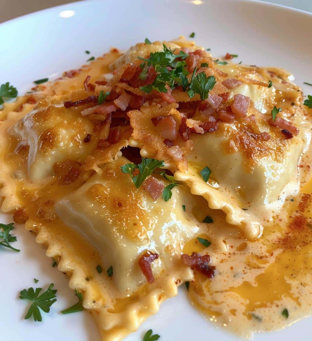 Olive Garden Ravioli Carbonara - detail 1