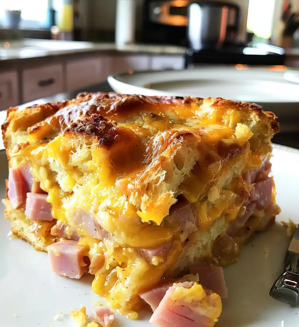 Overnight Ham & Cheese Breakfast Casserole - detail 1