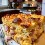 Overnight Ham & Cheese Breakfast Casserole