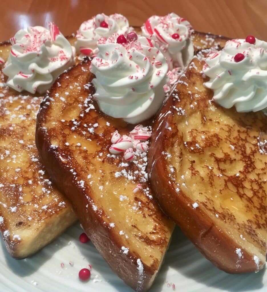 Peppermint Hot Chocolate French Toast