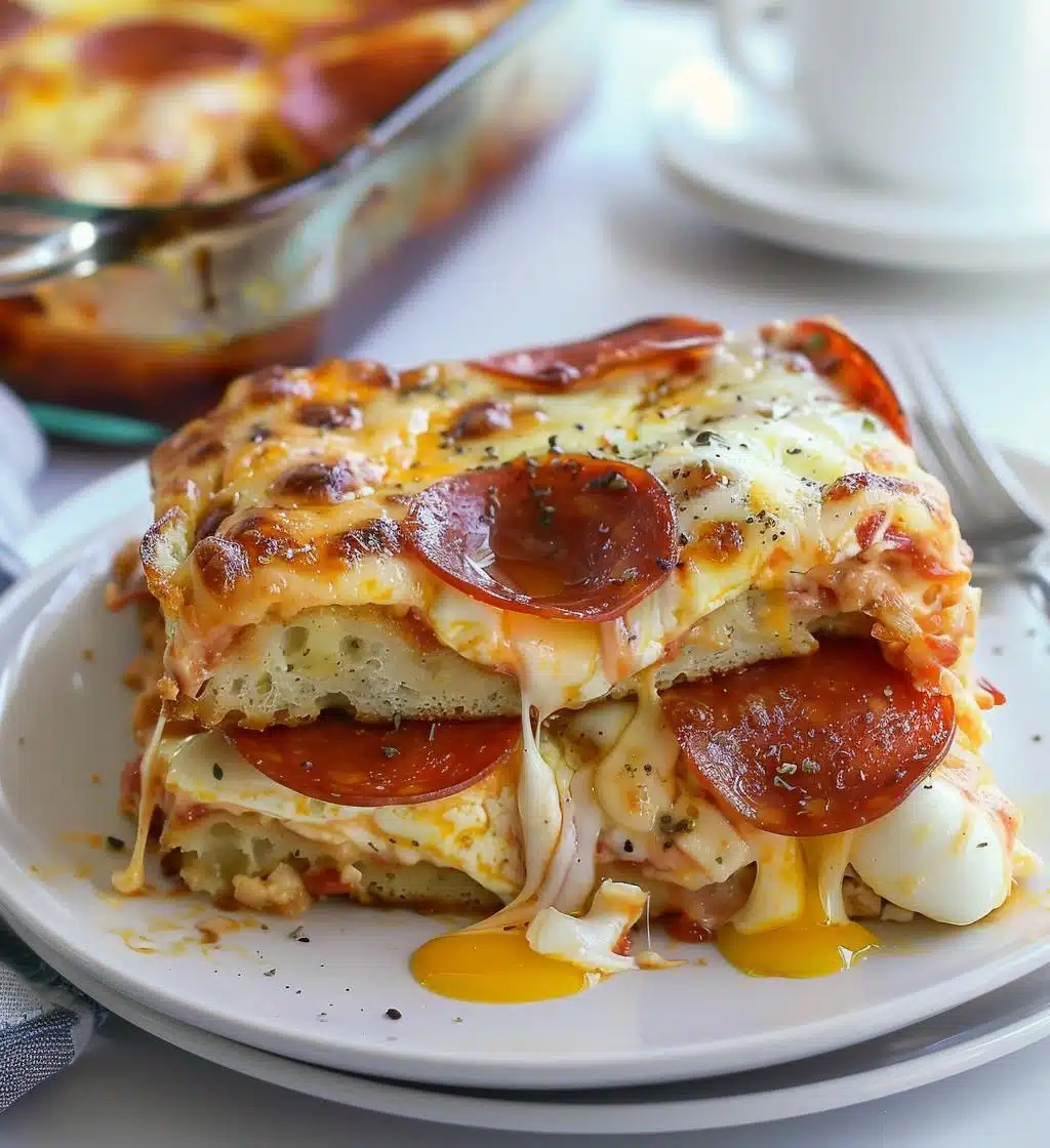 Pepperoni Pizza Breakfast Casserole - detail 1