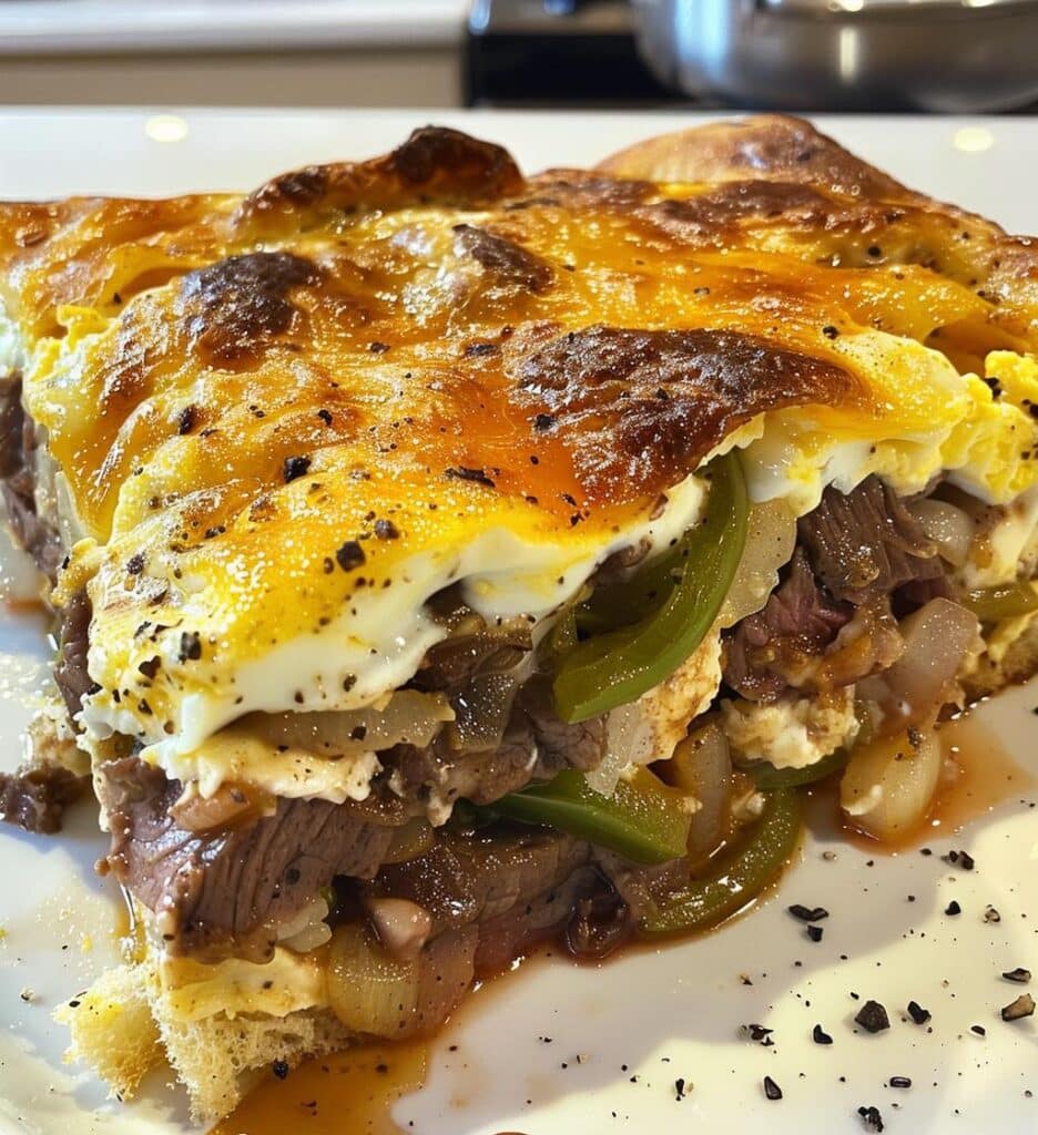 Philly Cheesesteak Breakfast Casserole