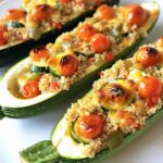 Quinoa Stuffed Zucchini Boats