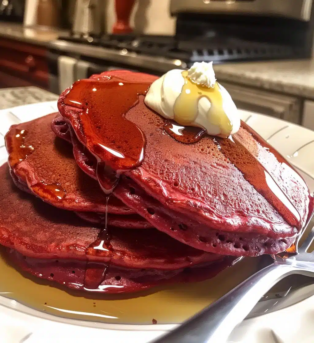 Red Velvet Pancakes - detail 1