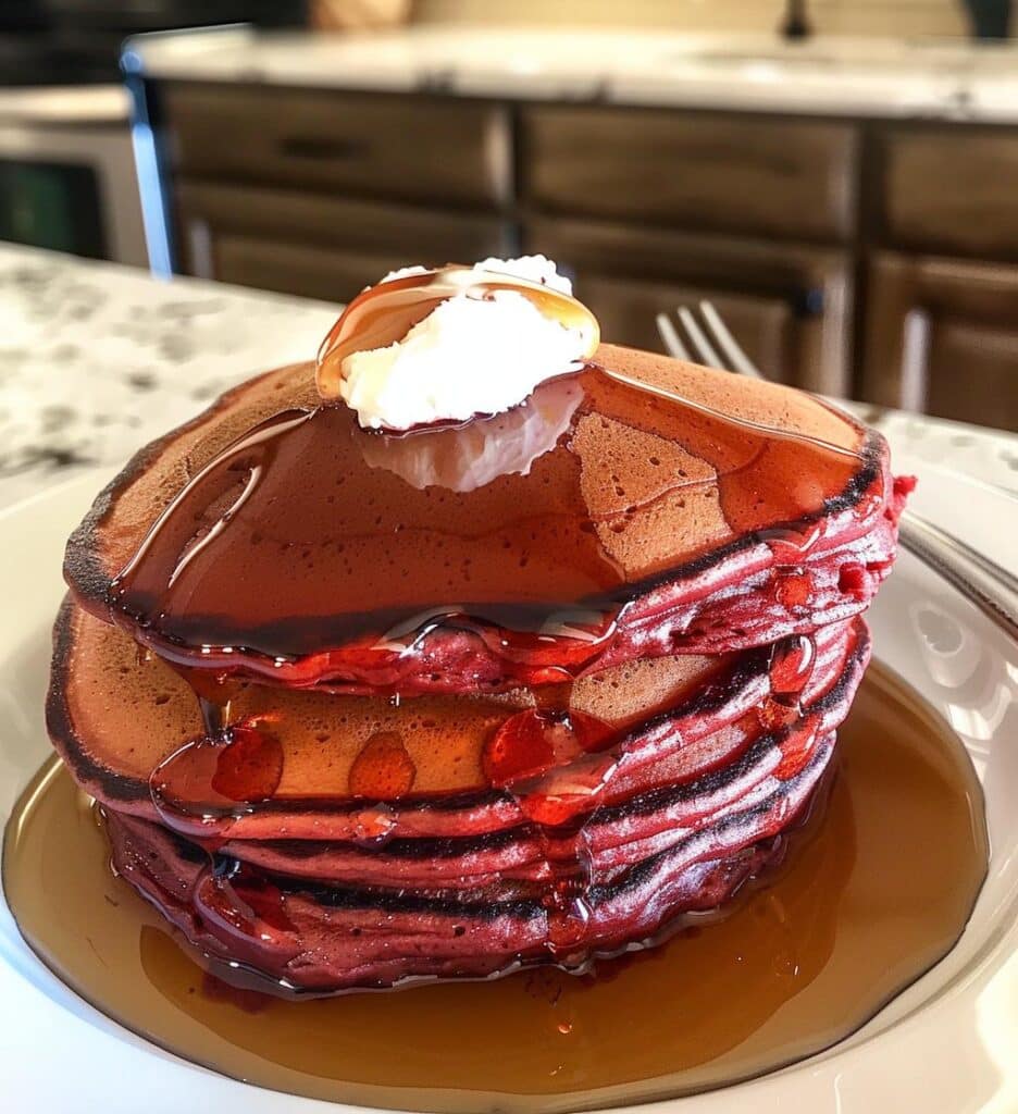 Red Velvet Pancakes