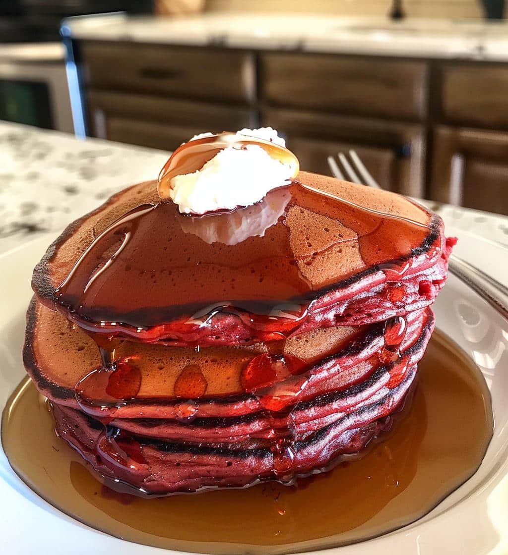 Red Velvet Pancakes