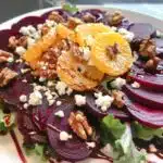 Roasted Beet Orange Walnut Salad