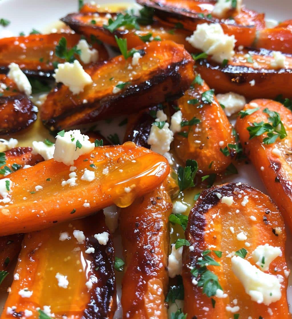 Roasted Carrots with Feta & Honey