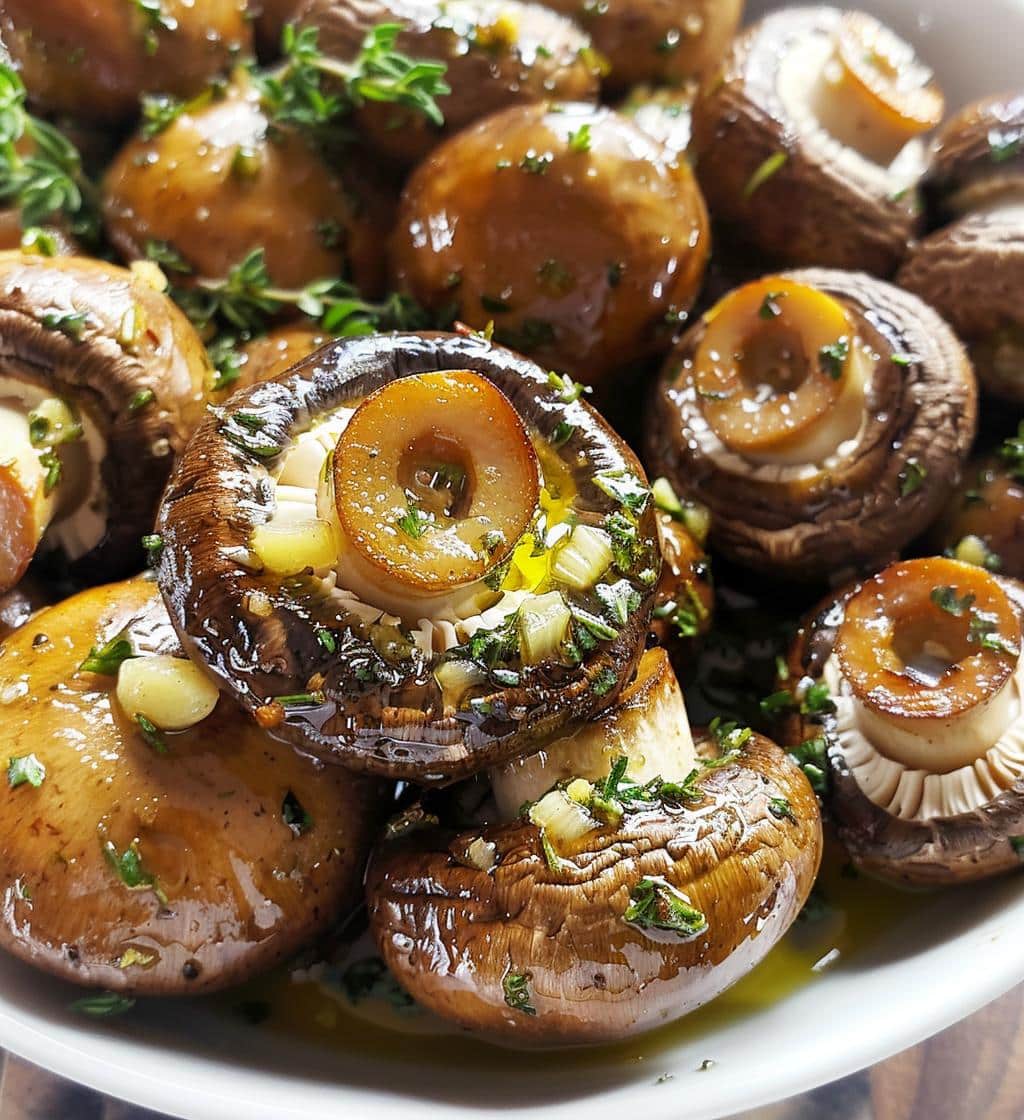 Roasted Garlic Mushrooms with Thyme