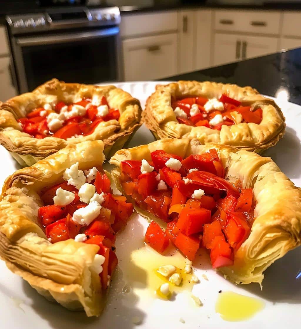 Roasted Pepper & Feta Tartlets