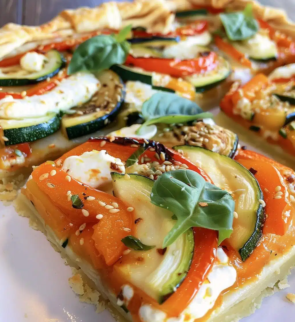 Roasted Veggie Tart Squares - detail 1