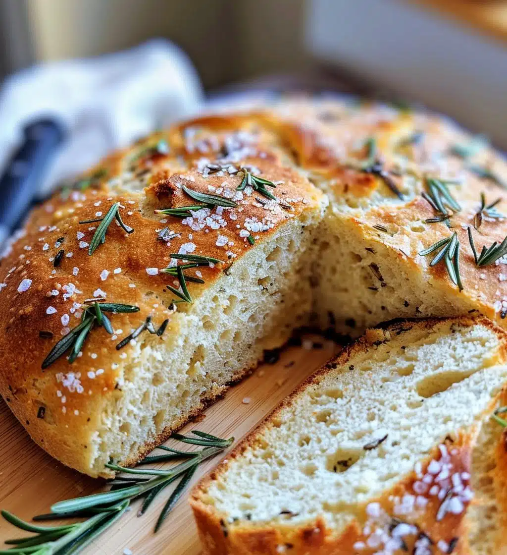 Rosemary Sea Salt Skillet Bread - detail 1