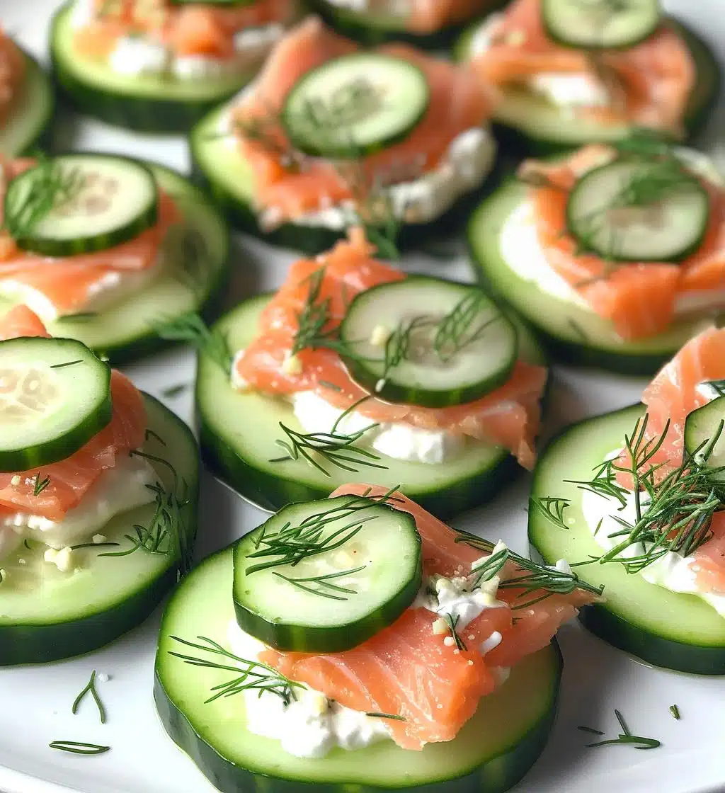 Smoked Salmon Cucumber Rounds - detail 1
