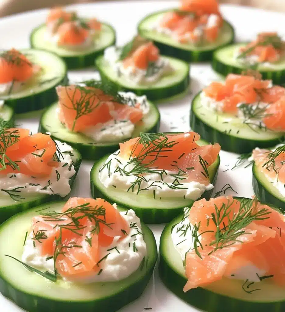 Smoked Salmon Cucumber Rounds