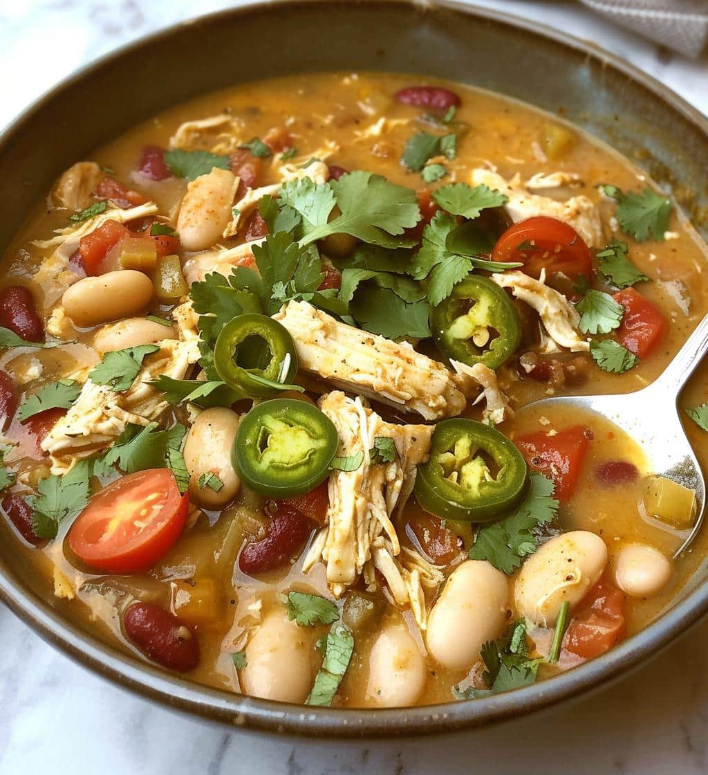 Spicy Jalapeño White Chicken Chili