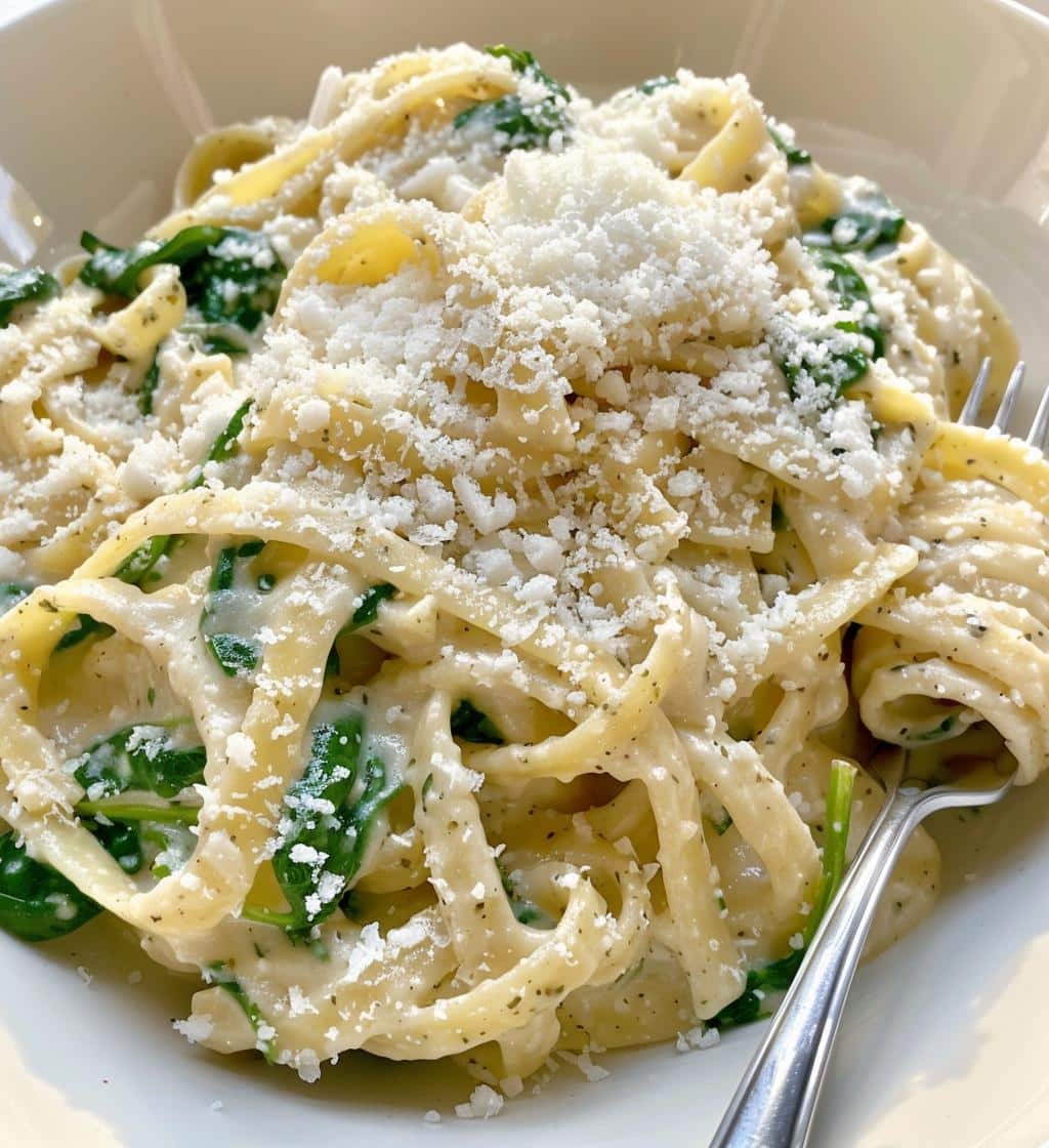 Spinach Alfredo Pasta