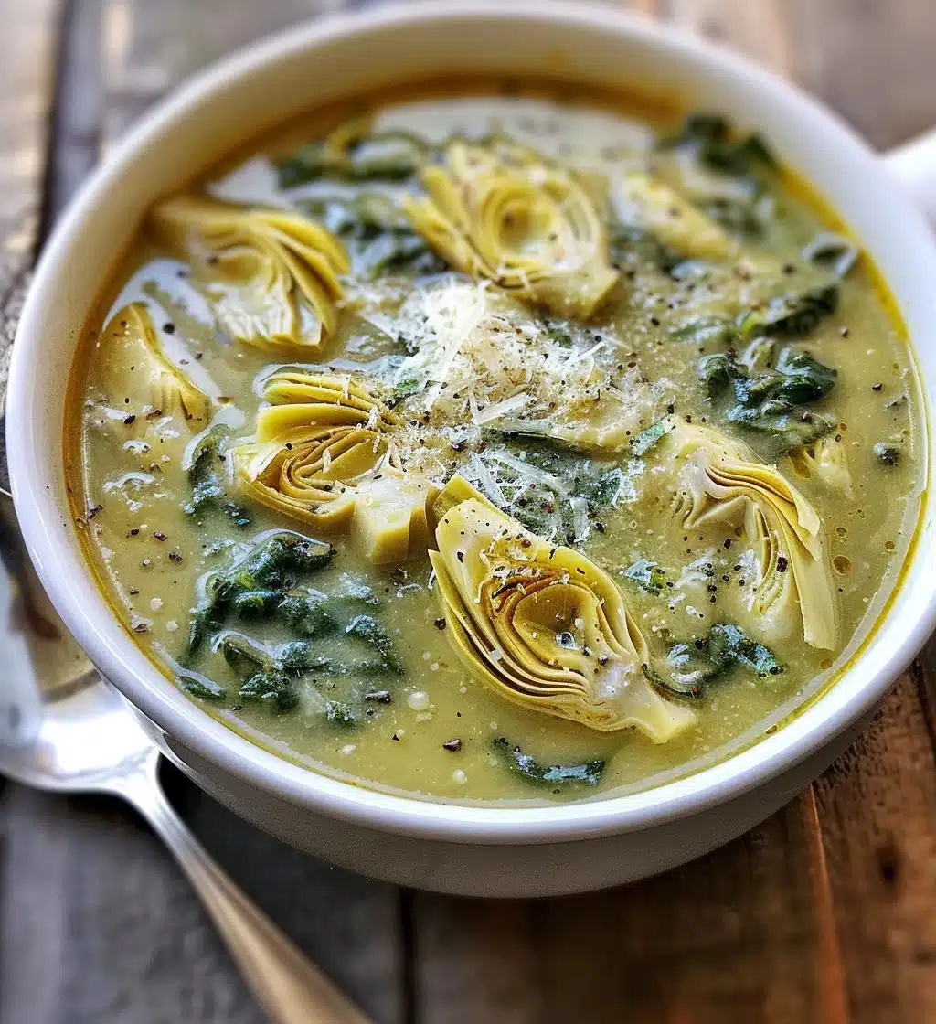 Spinach Artichoke Soup - detail 1