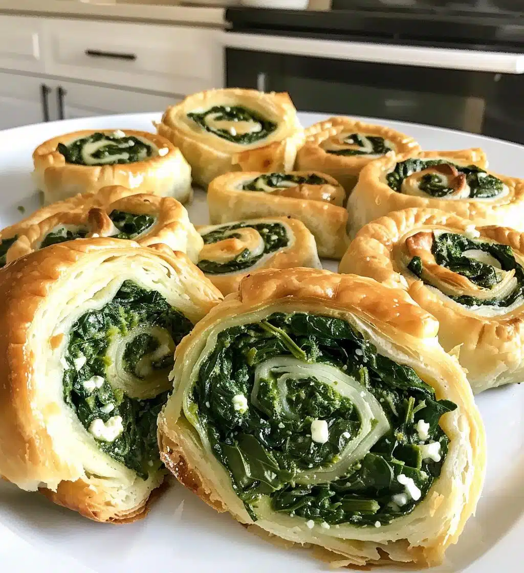 Spinach & Feta Christmas Pinwheels
