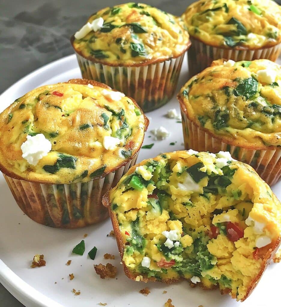 Spinach Feta Egg Muffins