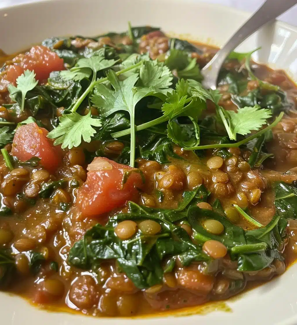Spinach Lentil Curry - detail 1