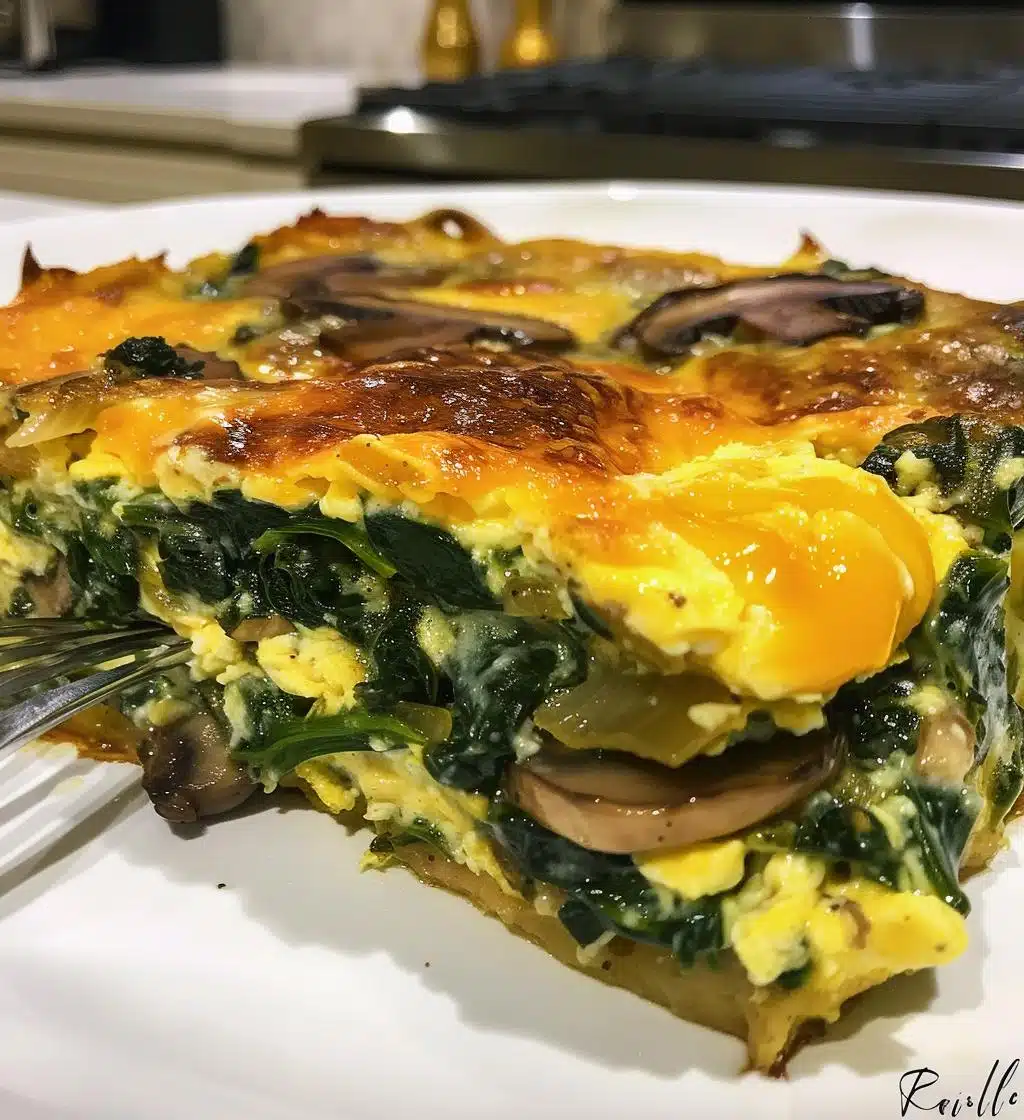 Spinach Mushroom Breakfast Casserole - detail 1
