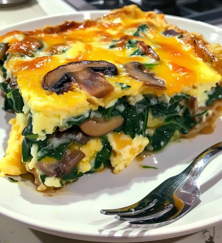 Spinach Mushroom Breakfast Casserole