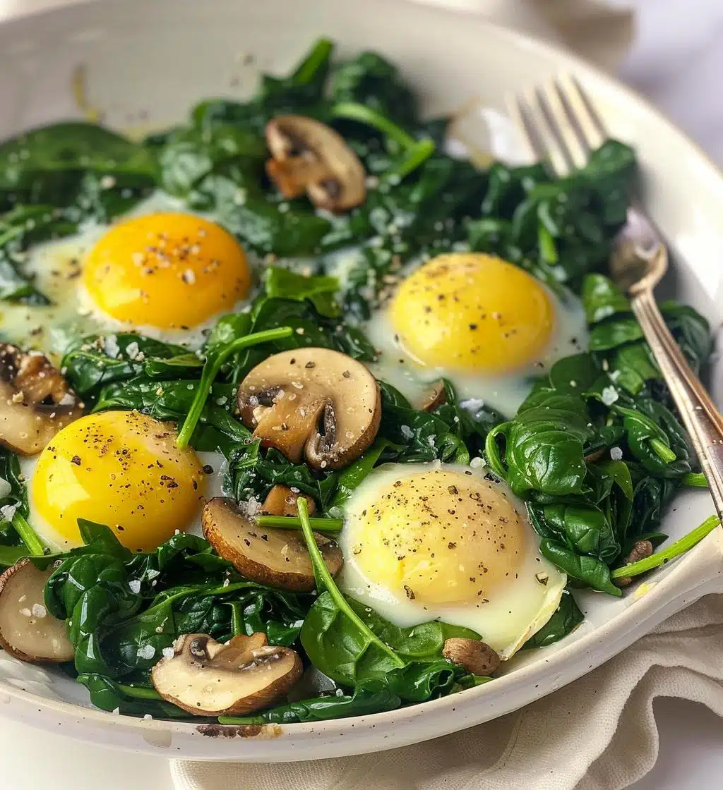 Spinach Mushroom Breakfast Skillet - detail 1