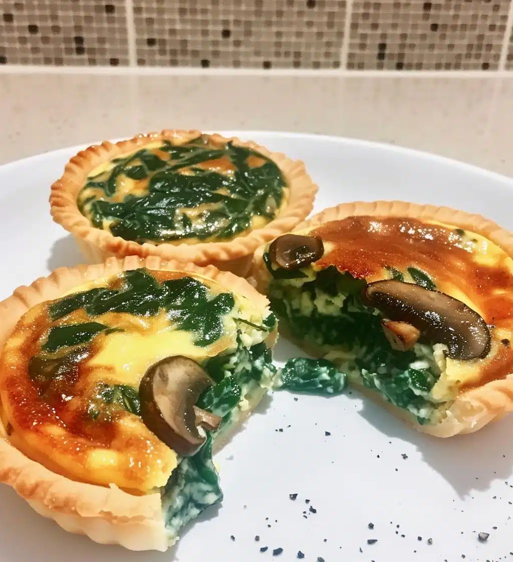 Spinach Mushroom Mini Quiches - detail 1