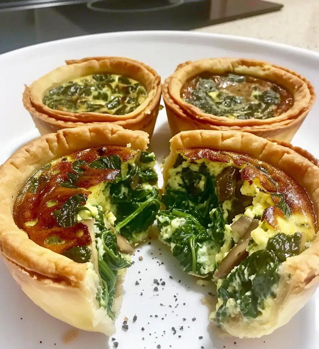 Spinach Mushroom Mini Quiches