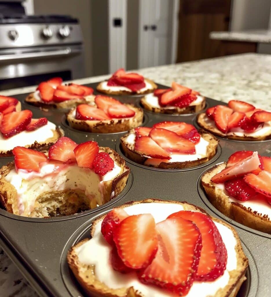 Strawberry Cheesecake French Toast Cups
