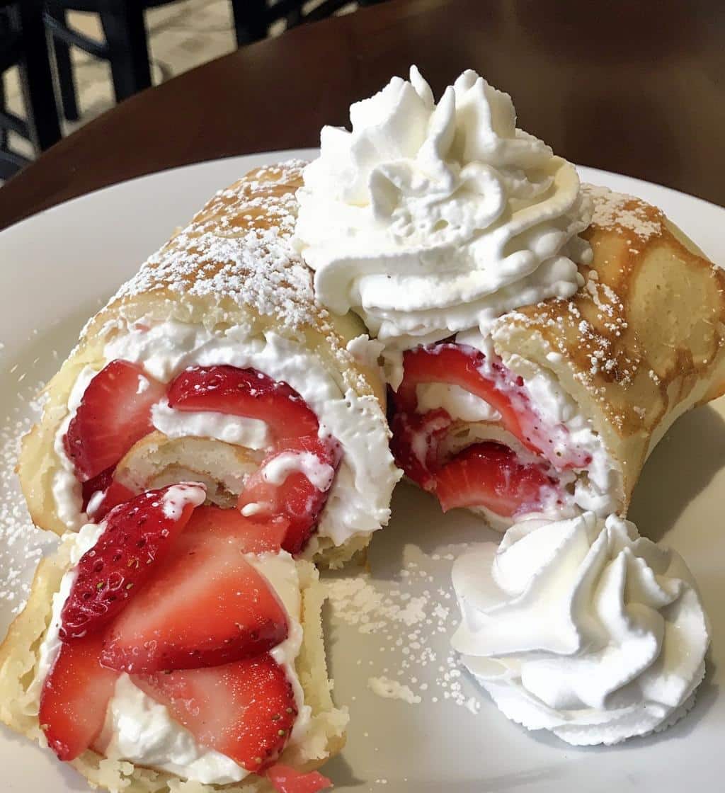 Strawberry Cream Pancake Roll