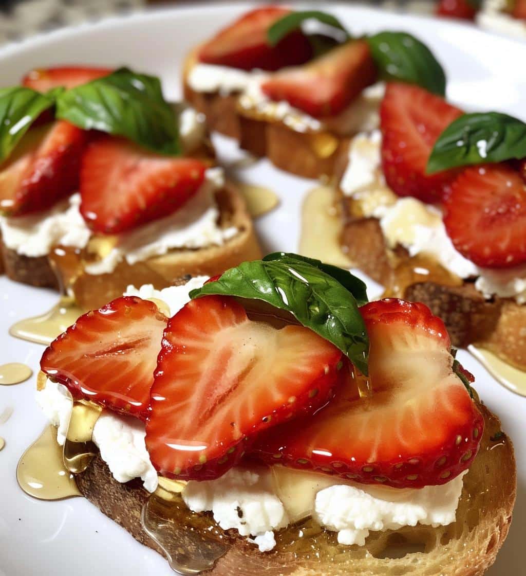 Strawberry Goat Cheese Crostini
