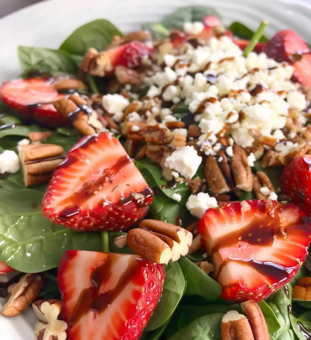 Strawberry Pecan Spinach Salad