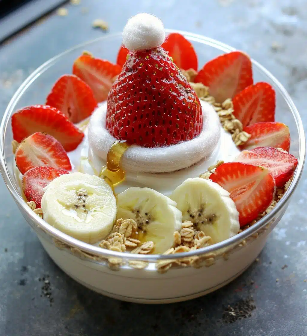 Strawberry Santa Yogurt Bowls - detail 1