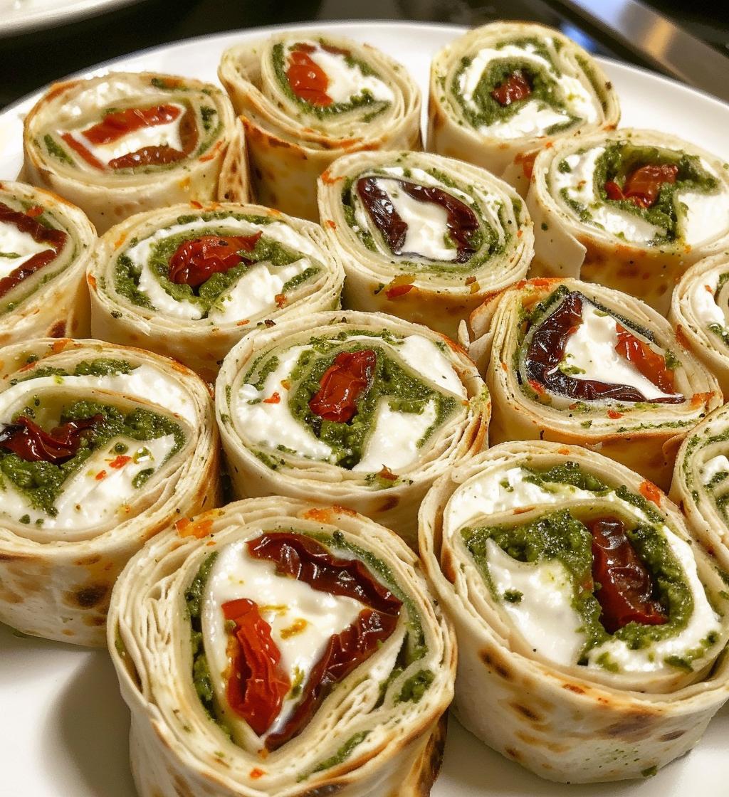 Sundried Tomato Pesto Pinwheels