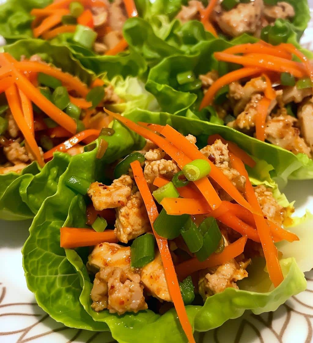 Sweet Chili Chicken Lettuce Cups