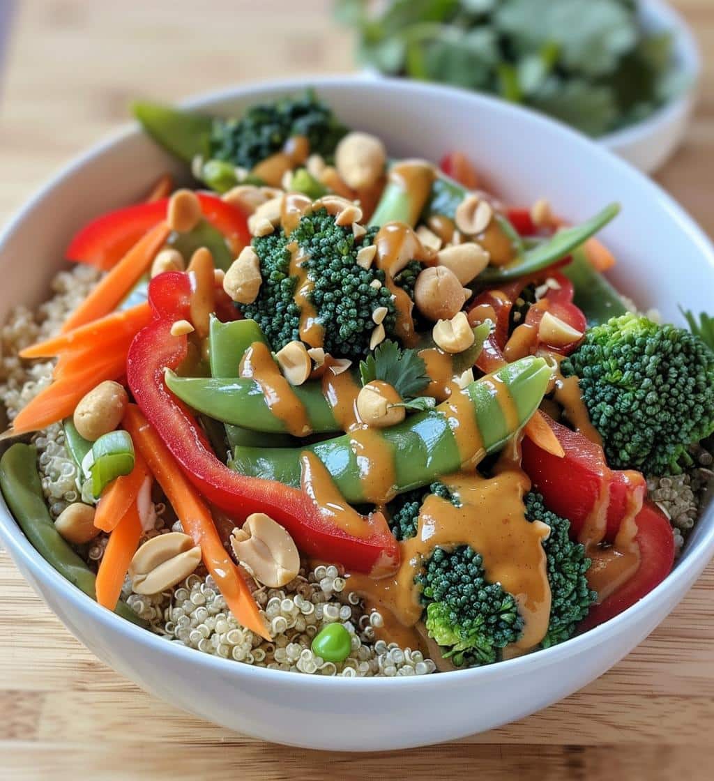 Thai Peanut Veggie Bowls - detail 1