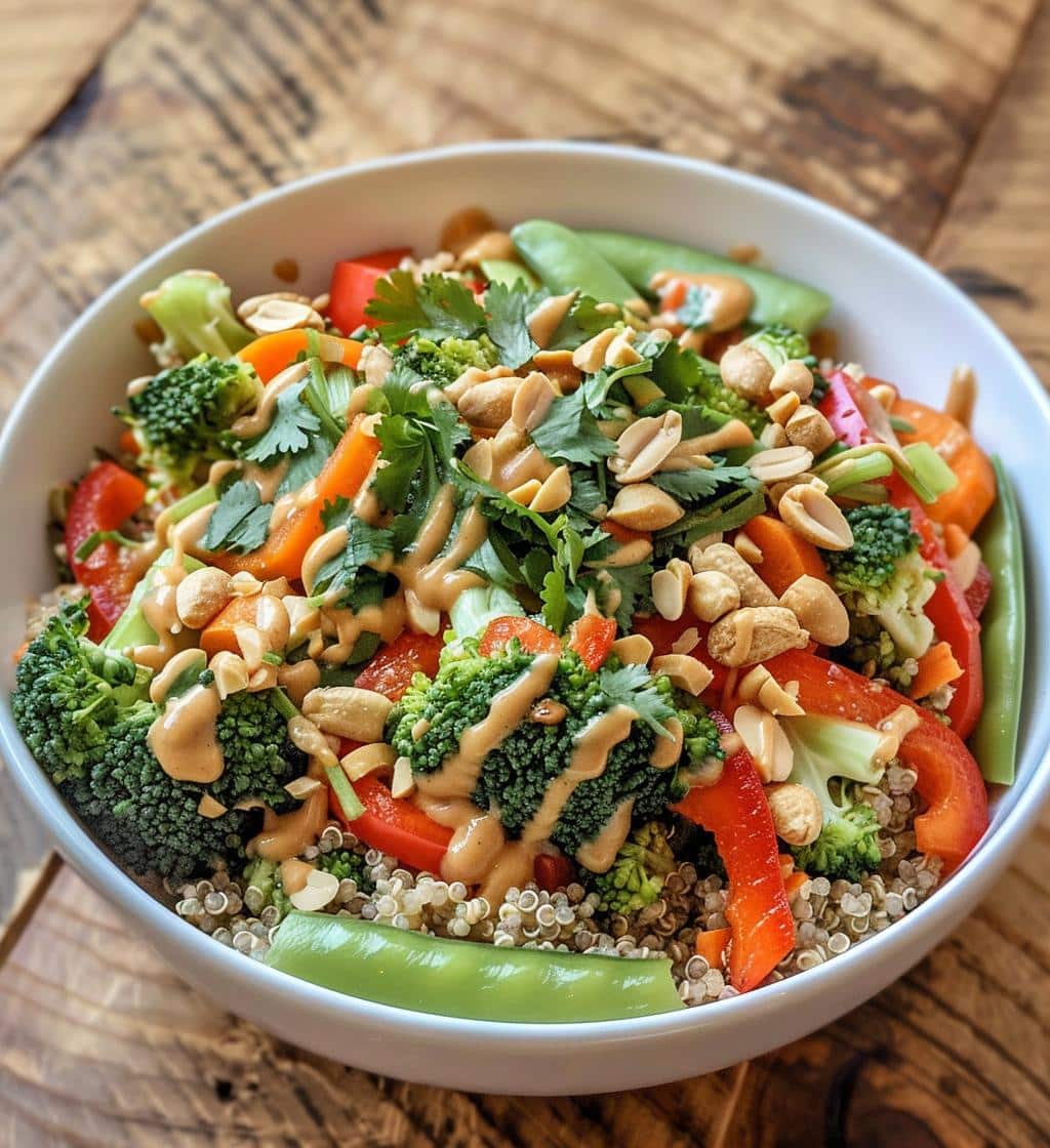 Thai Peanut Veggie Bowls
