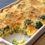 Three-Cheese Broccoli Bake