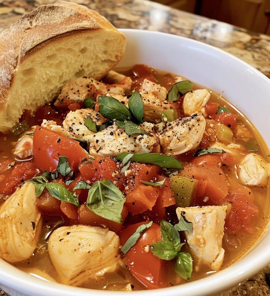 Tomato Basil Chicken Stew (light)