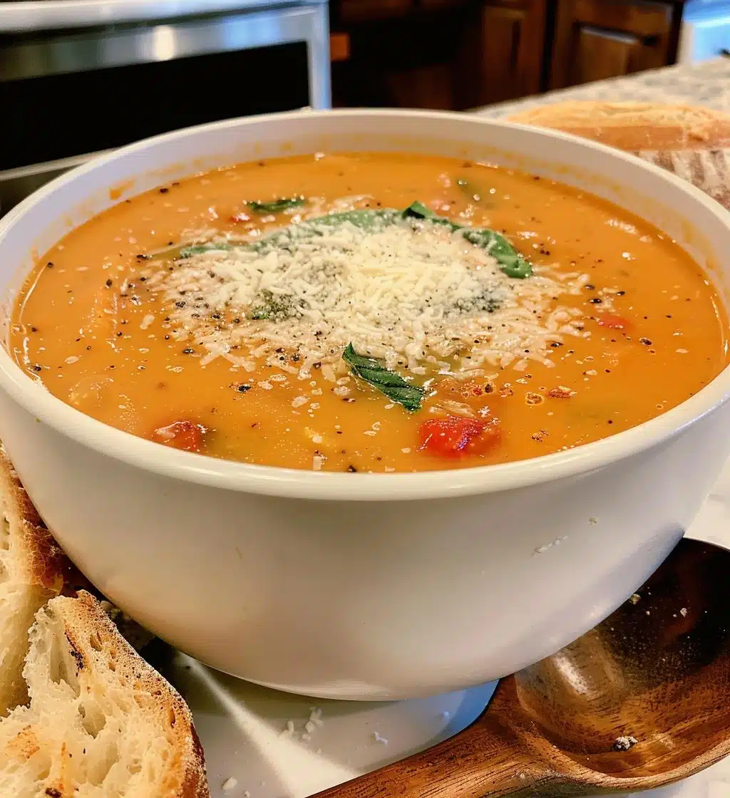 Tomato Basil Parmesan Soup - detail 1
